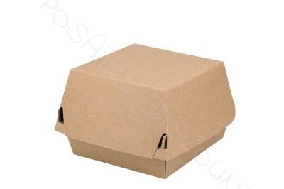 BIO Cardboard Burger Box Nature Kraft small