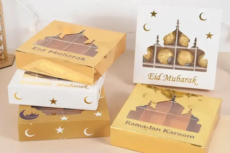 Luxury Paper Gift Box with Dividers for Chocolate Candy 24-Pack Custom Logo (6) Luxury chocolate paper gift box