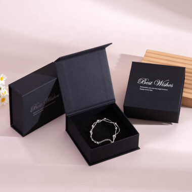 Bulk custom black jewelry gift box