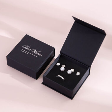 Bulk custom black jewelry gift box