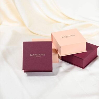 jewelry gift box with gold logo