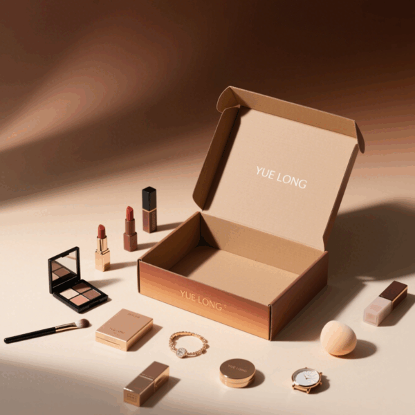 pink and brown gift paper box