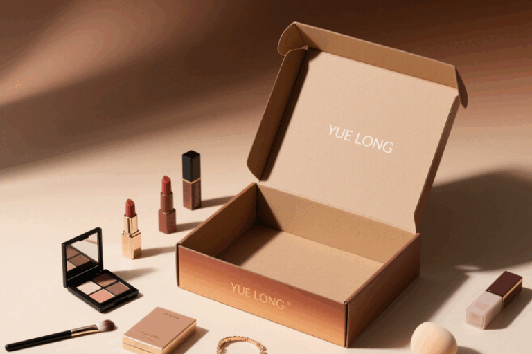 pink and brown gift paper box