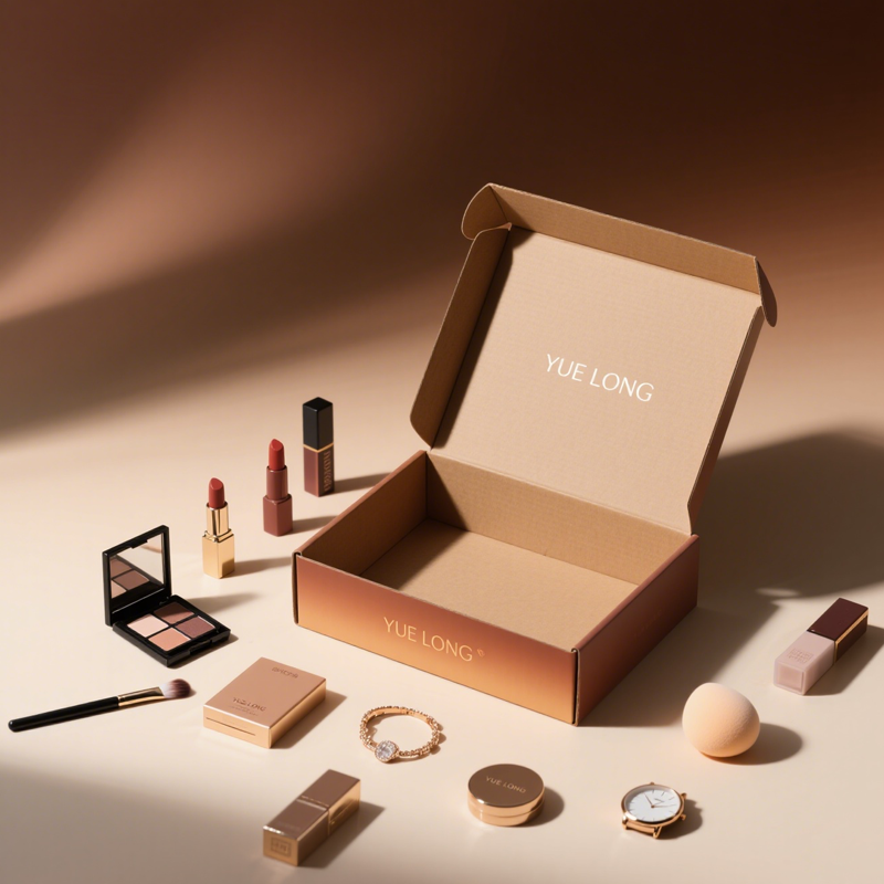 pink and brown gift paper box