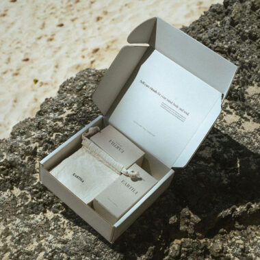 black mailer gift box with logo