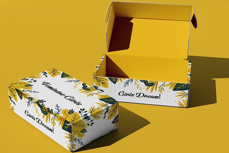 black mailer gift box with logo