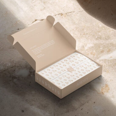 black mailer gift box with logo